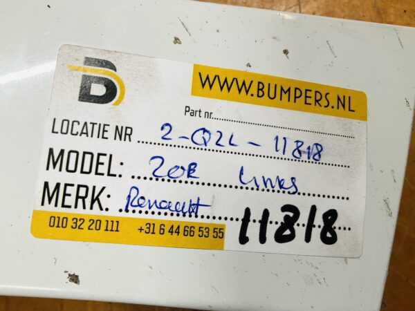 Zijscherm Renault Zoe 631018491R Scherm Links 2-Q2L-11818