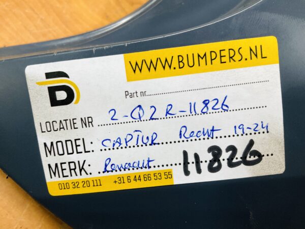 Bumperhoek Renault Captur 2019-2024 Recht Achterbumper hoek 2-Q2R-11826