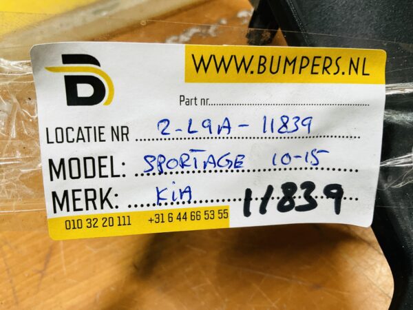Grill Rooster Kia Sportage 2010-2015 86561-3U000  Voorbumper Rooster 2-L9A-11839