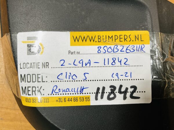 Bumper lip Renault Clio 5 2019-2021 850B26311R Achterbumper lip 2-L9A-11842