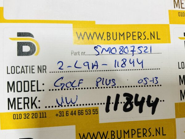 Bumper lip Volkswagen Golf Plus 2005-2013 5MO807521 Achterbumper lip 2-L9A-11844