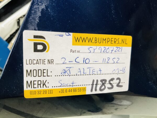BUMPER Seat Altea 2009-2016 5P9807221 VOORBUMPER 2-C10-11852z