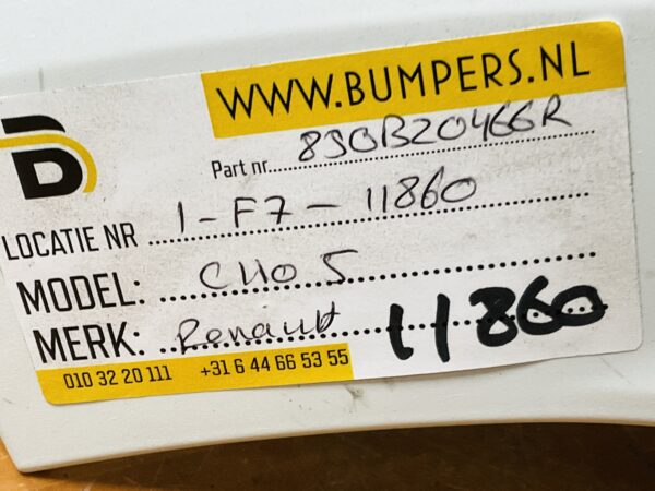 Bumper Renault Clio 5 4xpdc 2019-2024 850B20466R Achterbumper 1-F7-11860
