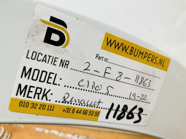 BUMPER Renault Clio 5 2019-2024 VOORBUMPER 2-F8-11863z