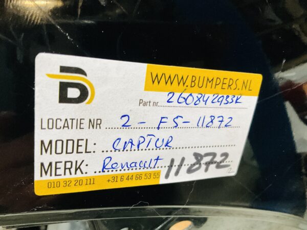 BUMPER Renault Captur 2012-2016  VOORBUMPER 2-F5-11872z