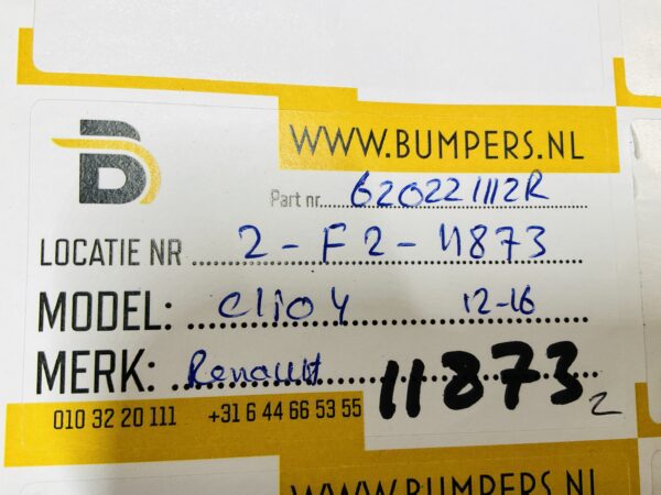 BUMPER Renault Clio 4 2012-2016  VOORBUMPER 2-F2-11873z