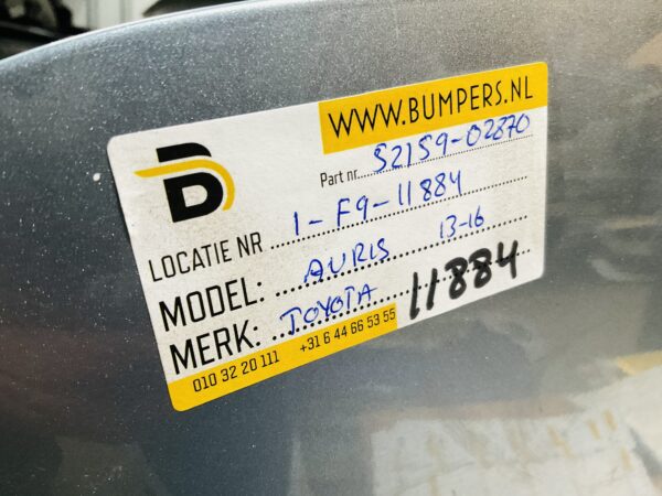 Bumper Toyota Auris 4xpdc 2013-2016 52159-02870 Achterbumper 1-F9-11884