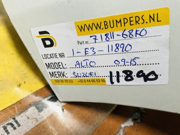 Bumper Suzuki Alto 2009-2015 71811-68K0 Achterbumper 1-E3-11890