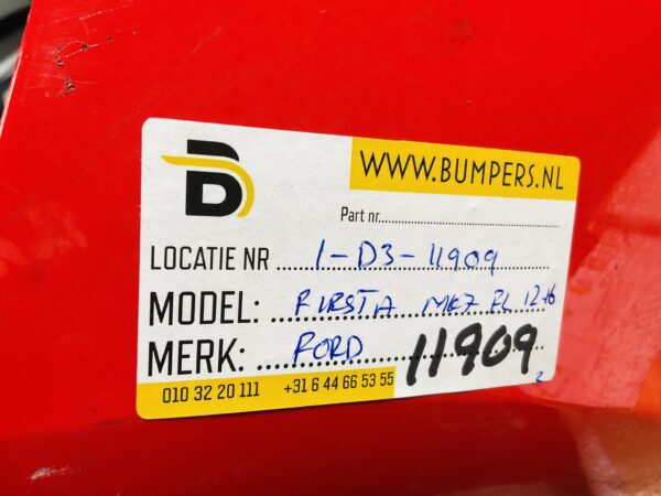 BUMPER Ford Fiesta MK7 Facelift 2012-2017 VOORBUMPER 1-D3-11909z