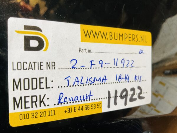 BUMPER Renault Talisma 6xpdc kls 2016-2019 VOORBUMPER 2-F9-11922z