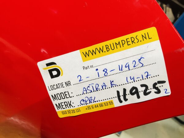 BUMPER Opel Astra K 6xpdc 2014-2018 VOORBUMPER 2-i8-11925z