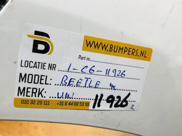 BUMPER Volkswagen Beetle 4xpdc VOORBUMPER 1-C6-11926z