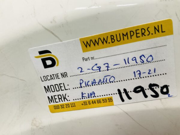 BUMPER Kia Picanto 2017-2021  VOORBUMPER 2-G7-11950z