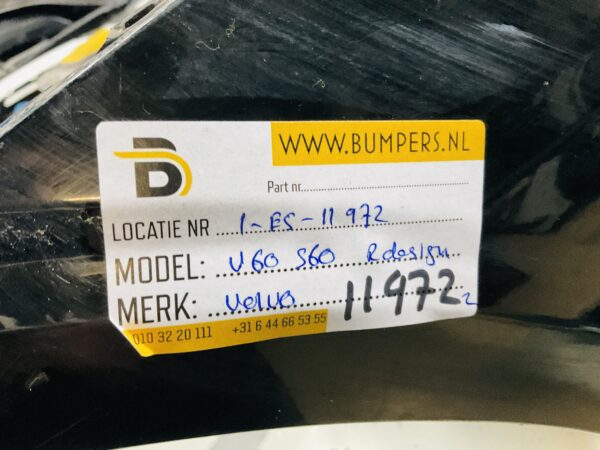 BUMPER Volvo V60 S60 Rdesing R-Design kls  VOORBUMPER 1-E5-11972z