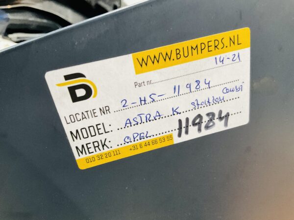BUMPER Opel Astra K Station Combi 4xpdc 2014-2021  Achterbumper 2-H5-11984z