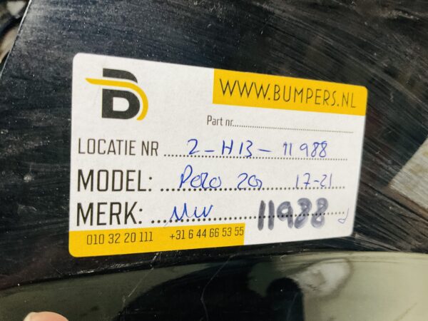 BUMPER Volkswagen Polo 2G 4xpdc 2017-2021  VOORBUMPER 2-H13-11988z