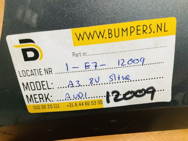 BUMPER Audi A3 8V Sline S-Line 4xpdc Achterbumper 1-E7-12009z