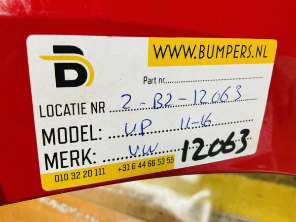 BUMPER Volkswagen Up 2011-2016 VOORBUMPER 2-B2-12063z