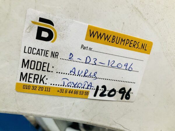 BUMPER Toyota Auris 2016-2021 VOORBUMPER 2-D3-12096z