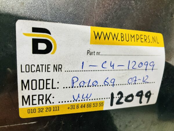 BUMPER Volkswagen Polo 6R 2007-2012 VOORBUMPER 1-C4-12099z
