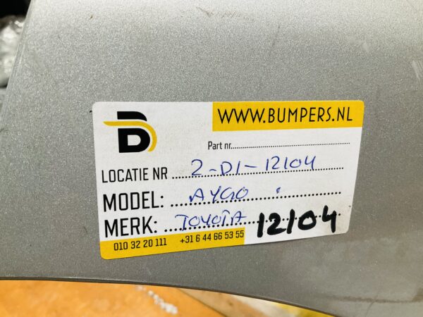 BUMPER Toyota Aygo 2008-2012 VOORBUMPER 2-D1-12104z