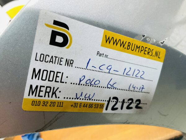 BUMPER Volkswagen Polo 6C 4xpdc 2013-2017  VOORBUMPER 1-C9-12122z