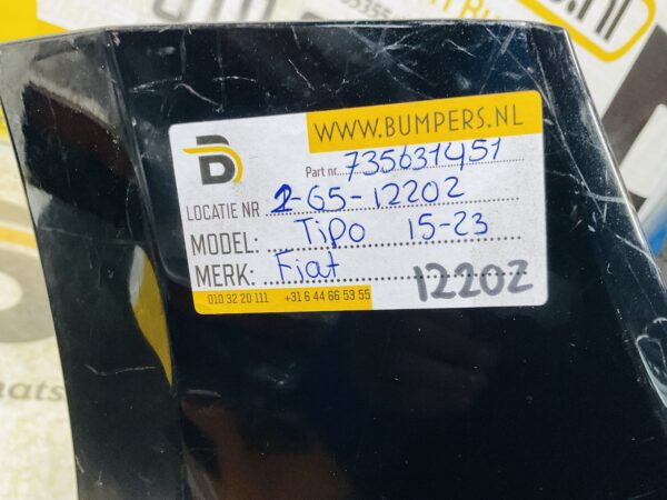 Bumper Fiat Tipo 2015-2023 735631451 Voorbumper 2-J5-12202z