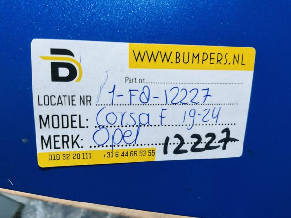 Bumper Opel Corsa F 4xpdc 2019-2024 Achterbumper 1-F8-12227