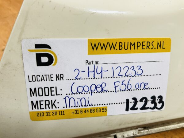 Bumper Mini Cooper F56 one 7300837 Achterbumper 2-H4-12233