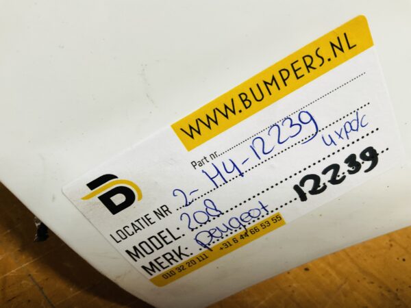 Bumper Peugeot  208 2019-2021 2xpdc Achterbumper 2-H4-12239