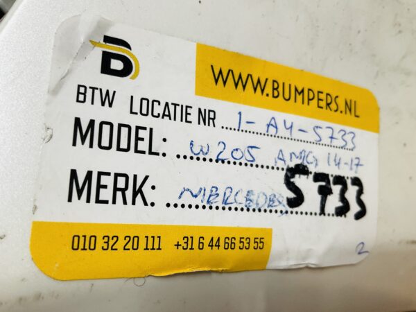 Bumper Mercedes C Klasse W205 AMG 6xpdc 2014-2017 Voorbumper 1-A4-5733z