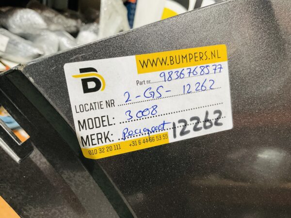 Bumper Peugeot 3008 6xpdc 9836768577 Voorbumper 2-J5-12262z