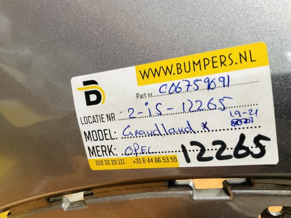 Bumper Opel Grandland X 2019-2021 Voorbumper 2-i5-12265 ( scheurtje in de bumper)