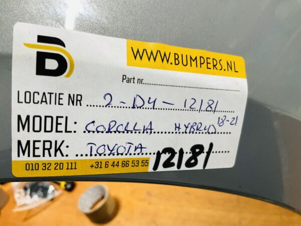 Bumper Toyota Corolla 2018-2023 Voorbumper 2-D4-12181z
