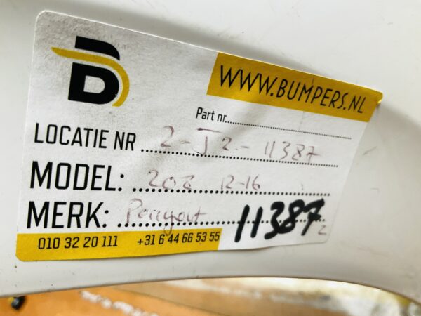 BUMPER Peugeot 208 2012-2016 VOORBUMPER 2-J2-11387z
