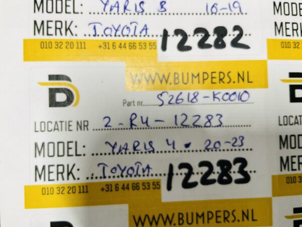 Onderplaat Toyota Yaris 4 2020-2023 52617-K0010 Bumperlip 2-R4-12283
