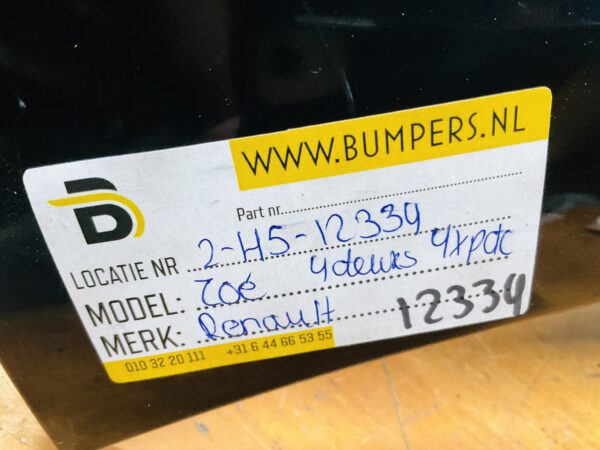 Bumper Renault Zoe 4xpdc 350101003R Achterbumper 2-H5-12334