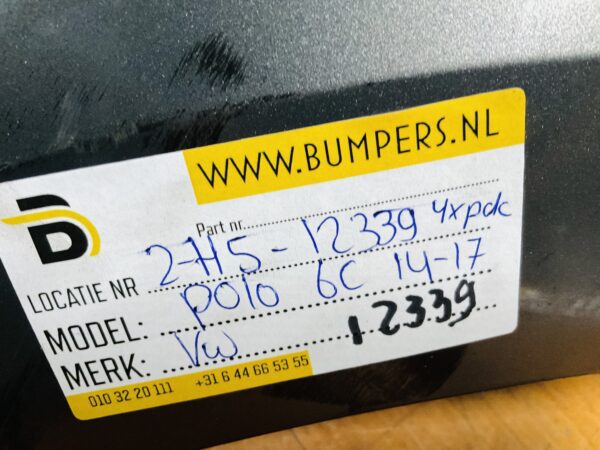 Bumper Volkswagen Polo 6c 4xpdc 2014-2017  Achterbumper 2-H5-12339