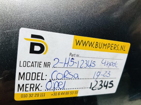 Bumper Opel Corsa 4xpdc 2019-2023 564682821 Achterbumper 2-H5-12345