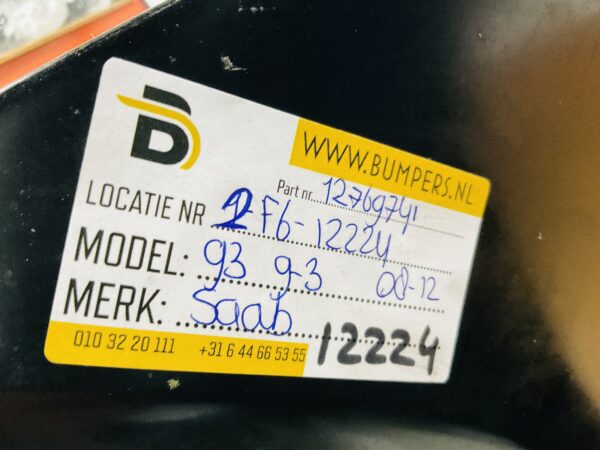 BUMPER Saab 93 9-3 2008-2012 12769741 VOORBUMPER 2-F6-12224z