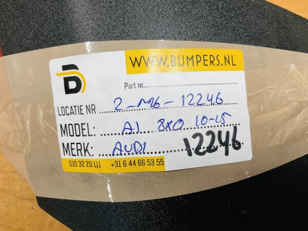 Diffuser Audi A1 8X0 2010-2015 8X0807421 Achterbumperlip 2-M6-12246