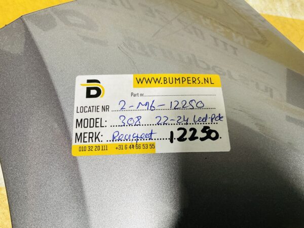 Bumper LED Peugeot 308 2022-2024  Rechts Bumper PDC 2-M6-12250