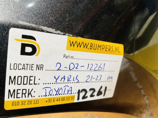 BUMPER Toyota Yaris 4xpdc 2021-2023 VOORBUMPER 2-D2-12261z