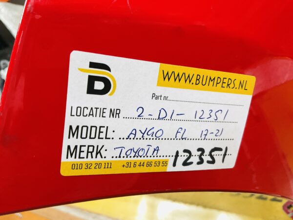 BUMPER Toyota Aygo Facelift 2017-2021 VOORBUMPER 2-D1-12351z