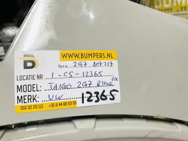BUMPER Volkswagen Taigo 2G7 Rline R-Line 4xpdc  VOORBUMPER 1-C5-12365z