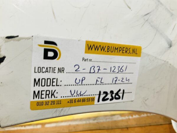 BUMPER Volkswagen E Up E-UP Facelift 2017-2024 VOORBUMPER 2-B7-12361z