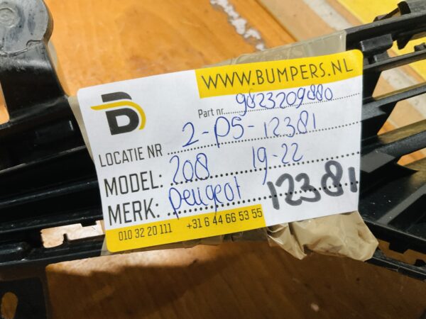 Grill Rooster Peugeot 208 2019-2022 9823209880 Voorbumper Rooster 2-P5-12381