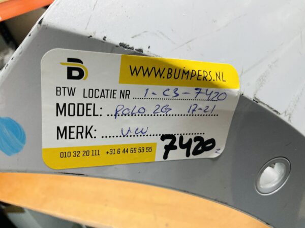 BUMPER Volkswagen Polo 2G 6xpdc 2017-2021 VOORBUMPER 1-C3-7420z