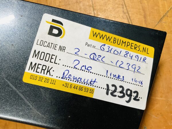 Zijscherm Renault Zoe 631018491R Scherm Links 2-Q2L-12392