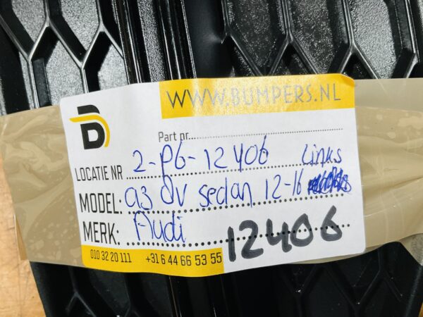 Grill Rooster Audi A3 8V Sedan 2012-2016 Links Voorbumper Rooster 2-P6-12406